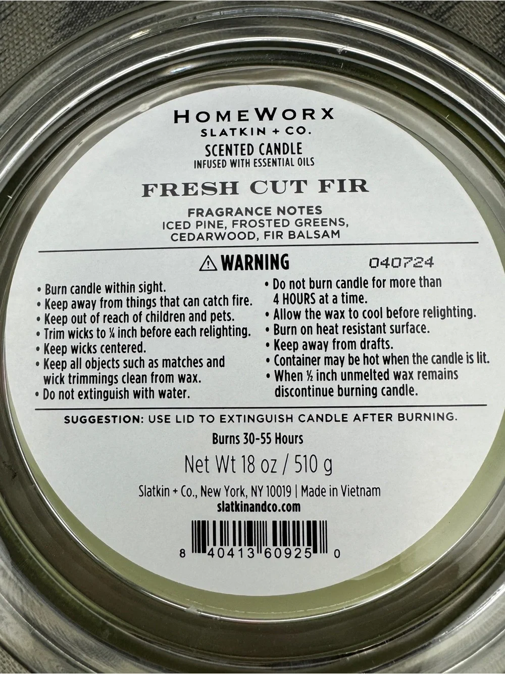 NWT- HomeWorx by Slatkin + Co. 18oz Mistletoe Magic Candle